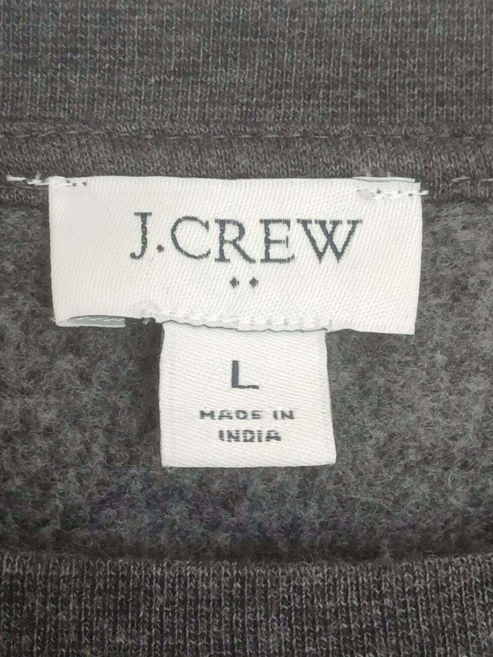 J.Crew Gray Jeweled Embellished Crewneck Sweatshirt Size L - Picture 4 of 7